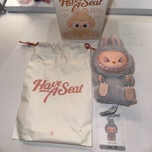 POP MART Labubu Have A Seat Plush Blind Box HEHE BABA SISI DADA